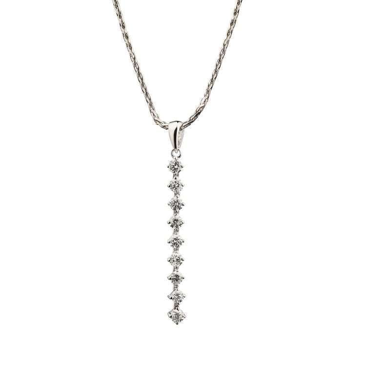 Rivoli 18ct Diamond Drop Pendant