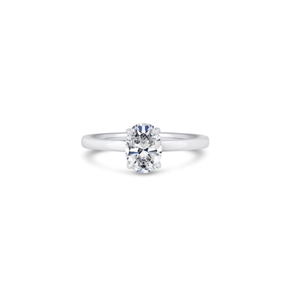 Rivoli Oval Solitaire Diamond (Lab-Grown) Engagement Ring, 2.01ct : OPP03-W