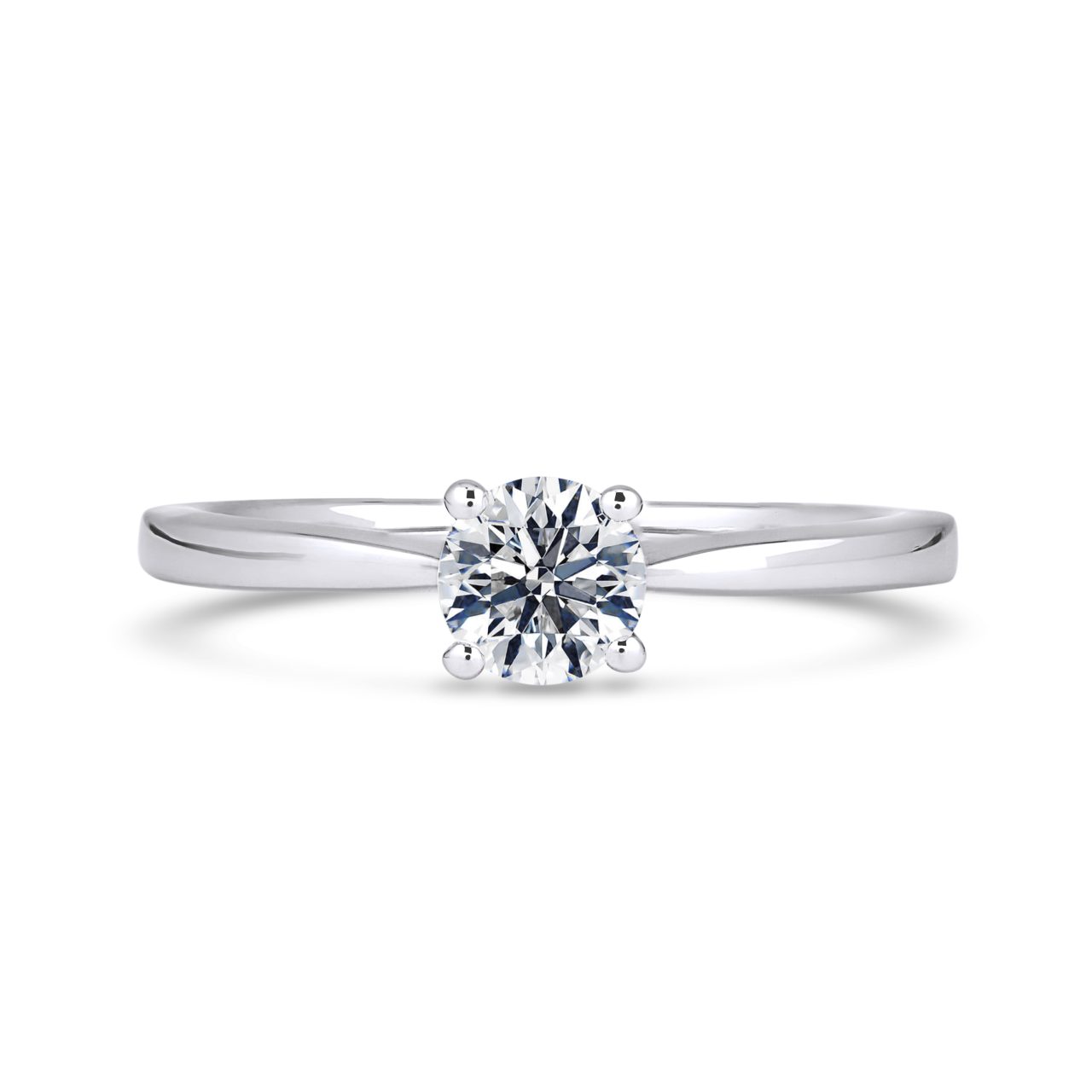Rivoli Platinum Solitaire Diamond Engagement Ring : 0165106