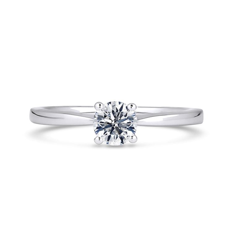 Rivoli Platinum Solitaire Diamond Engagement Ring