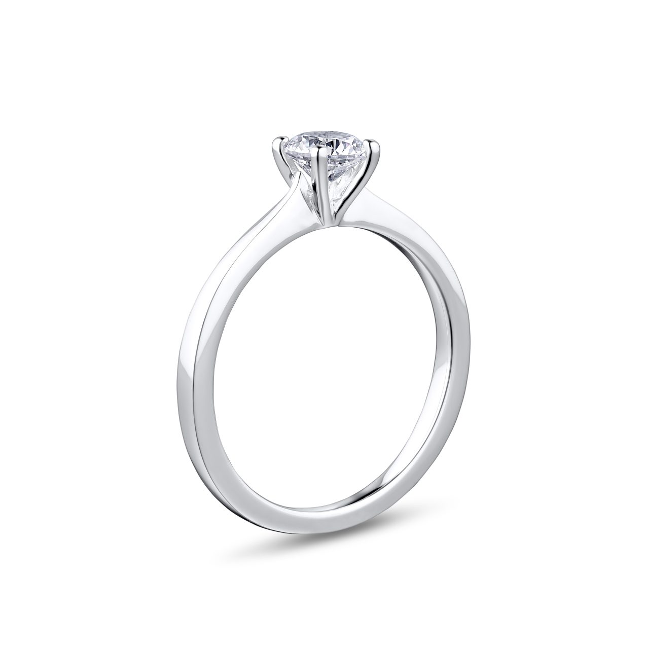 Rivoli Platinum Solitaire Diamond Engagement Ring : 0165106