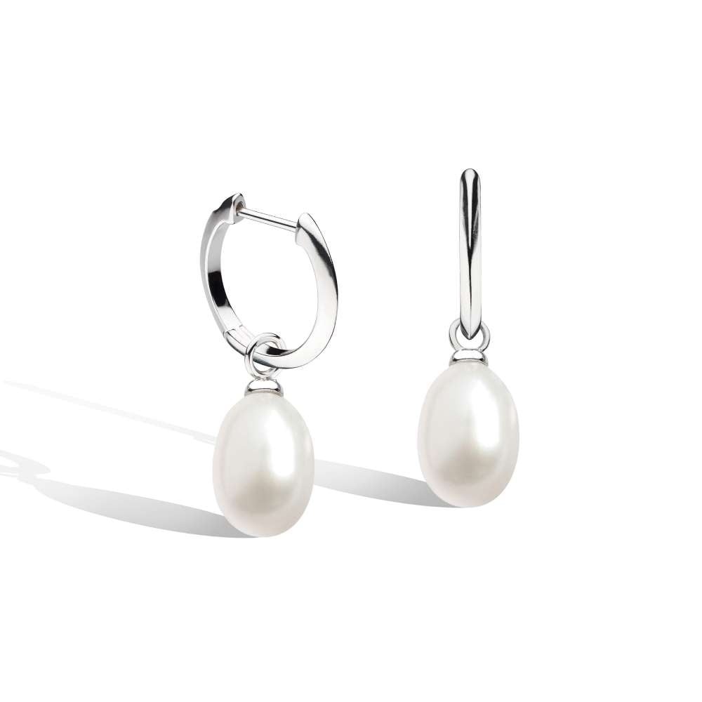 Revival Astoria Pearl Drop Hoop Earrings