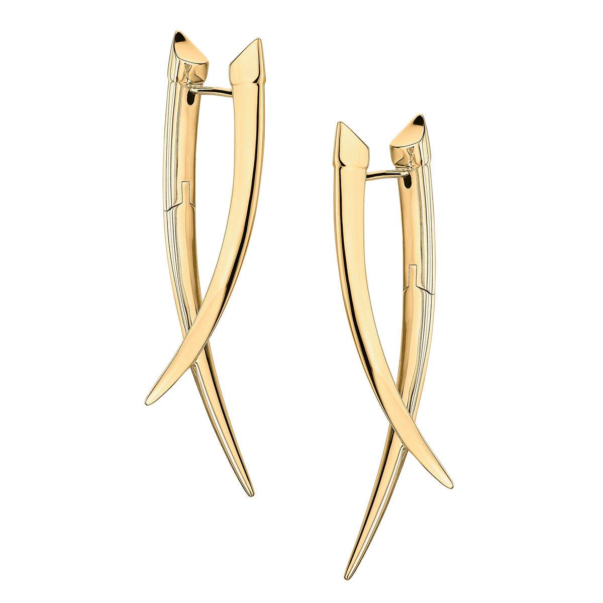 Sabre Crossover Earrings Yellow Gold Vermeil