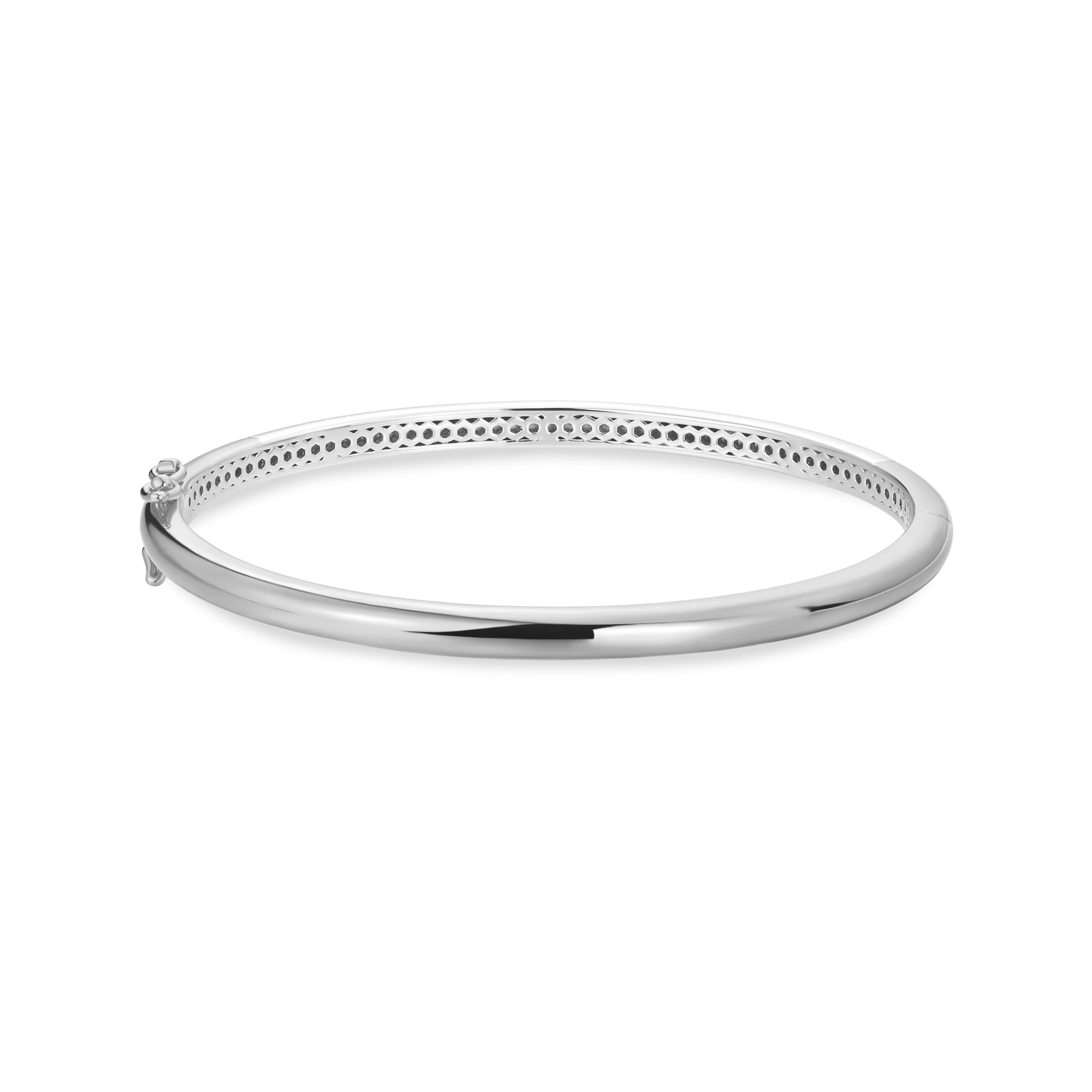 Gisser Silver Polished Bangle 4mm
