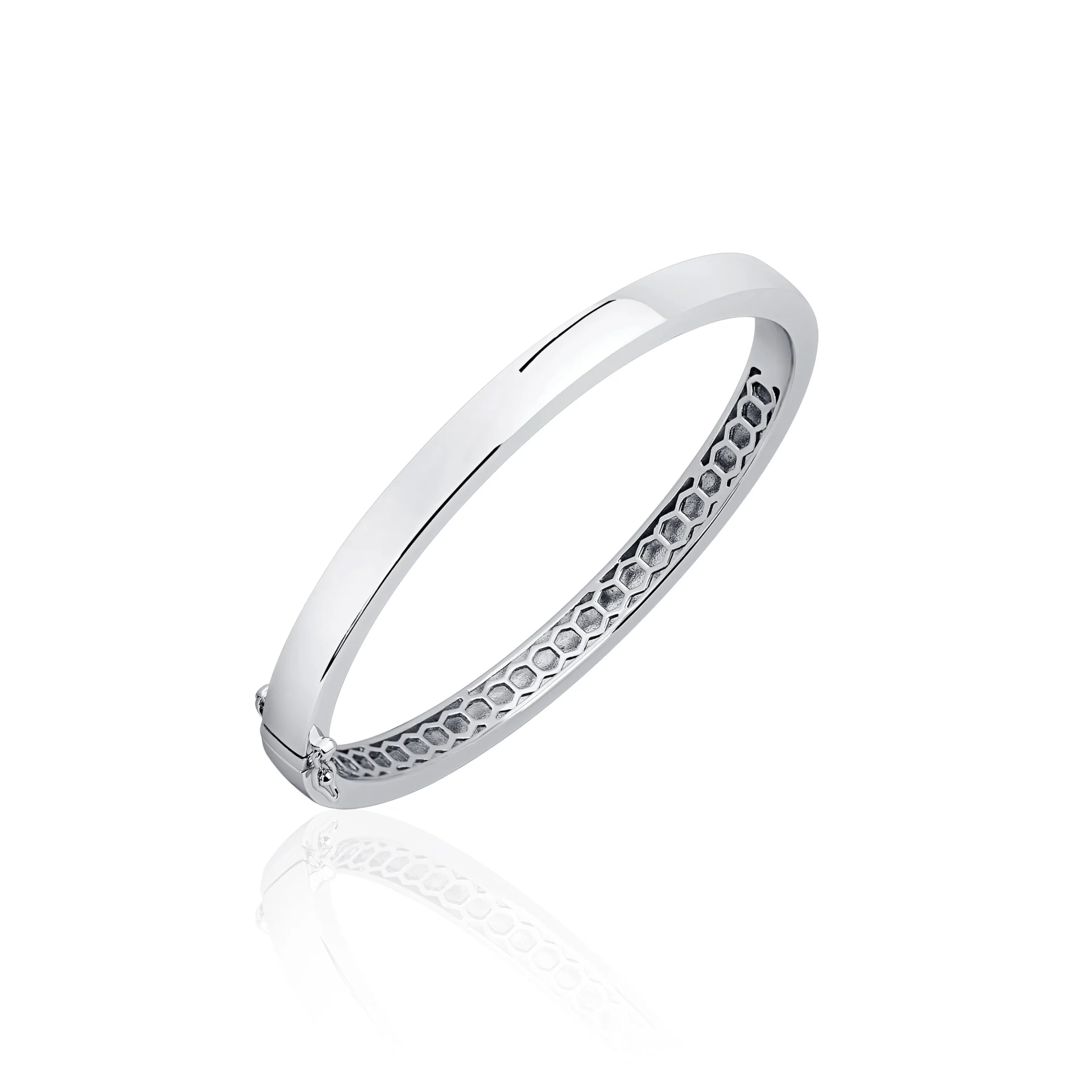 Gisser Silver Bold Bangle 6mm
