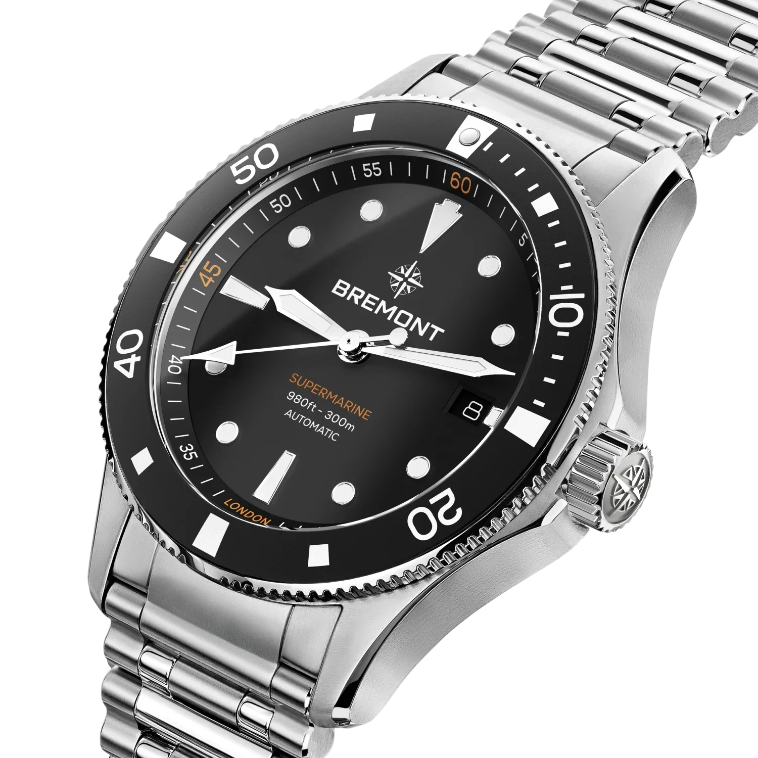 Bremont Supermarine 300M Date, Black Dial, Bracelet