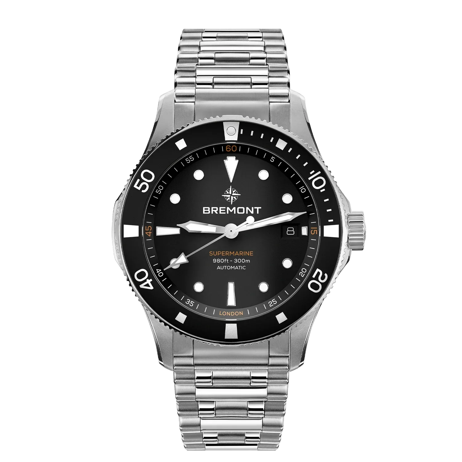 Bremont Supermarine 300M Date, Black Dial, Bracelet