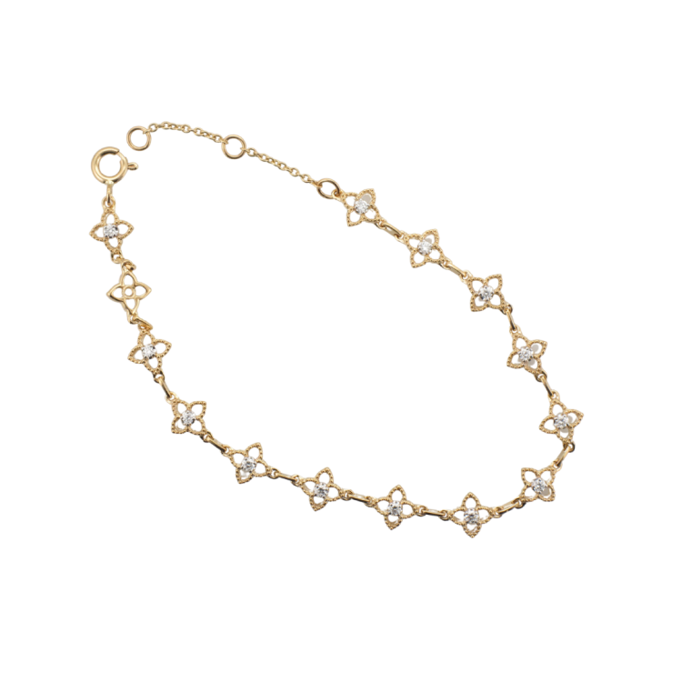 18ct Yellow Gold Diamond Set Bracelet