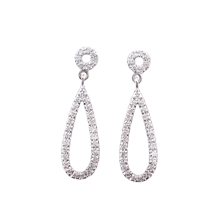 Rivoli 18ct White Gold Diamond Drop Earrings