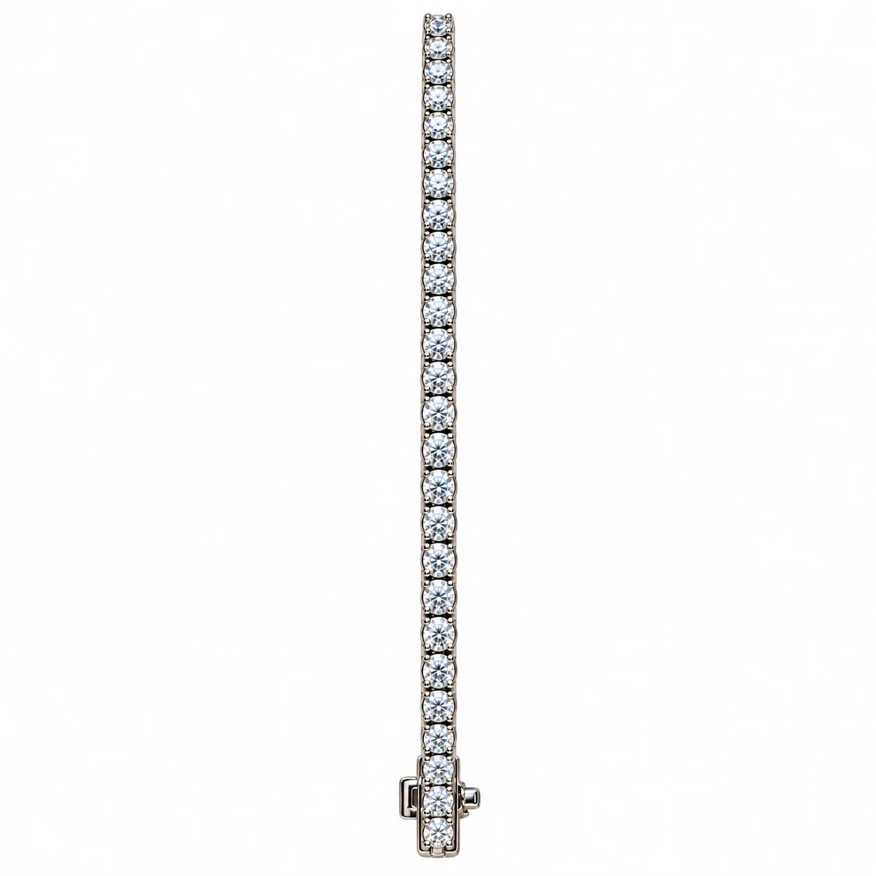 9ct White Gold Diamond (Lab-Grown) Tennis Bracelet, 5ct