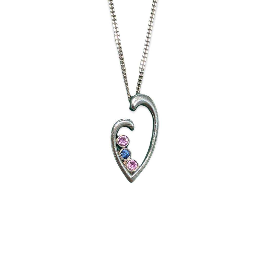 Rivoli Mothers Love Pendant, Pink and Blue Sapphire : 0659010