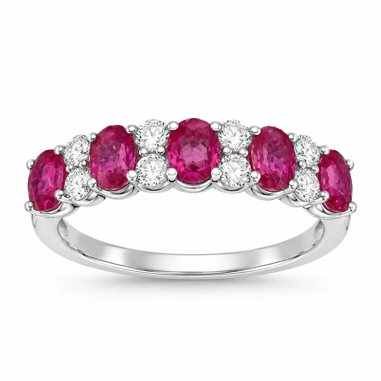18ct Gold Ruby and Diamond Eternity Ring