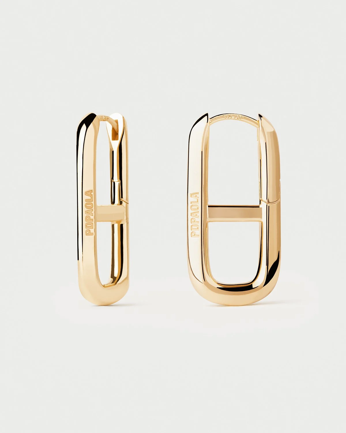 PDPaola Texas Gold Plated Hoop Earrings