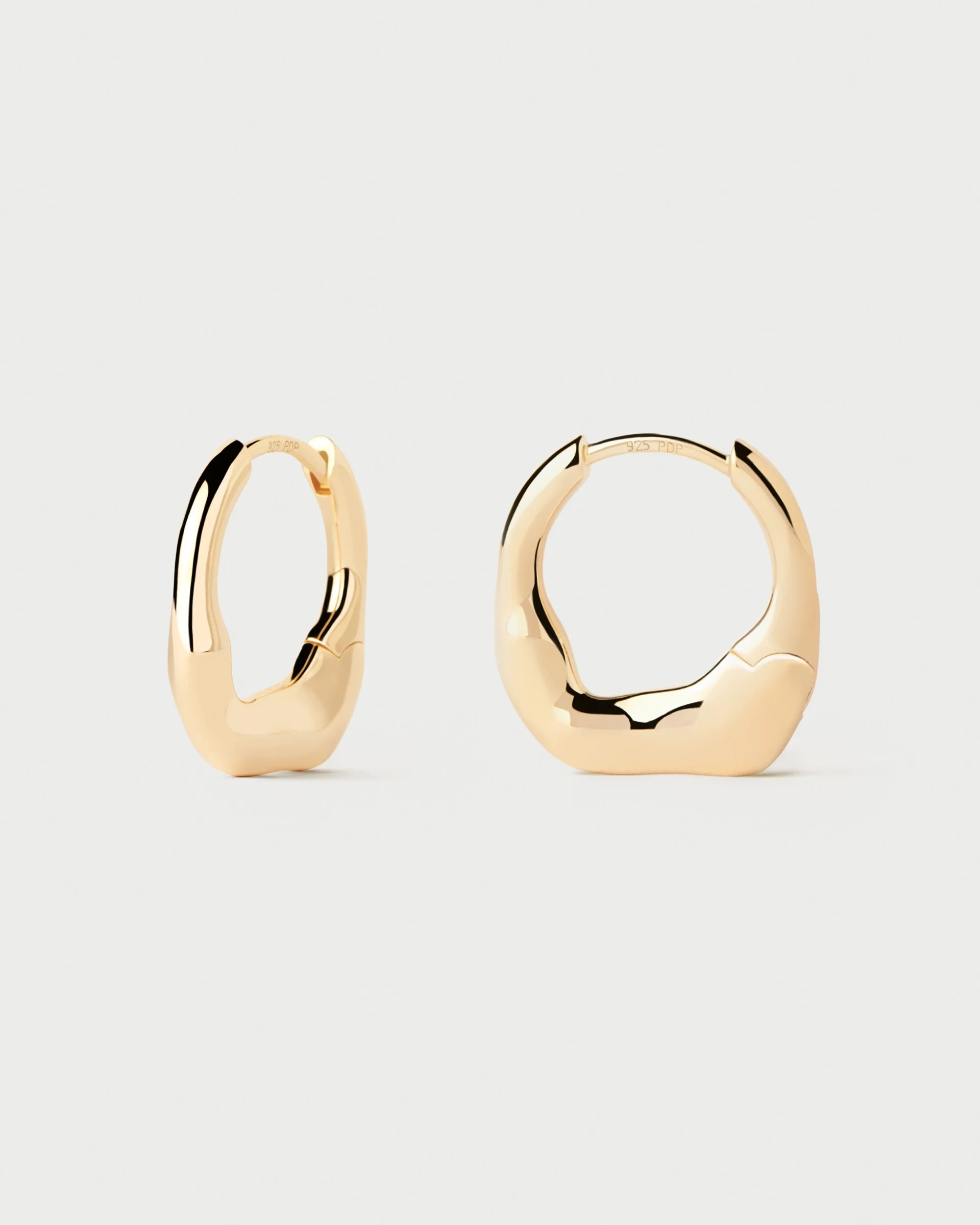 PDPaola Mini Magma Hoops, Gold Plated