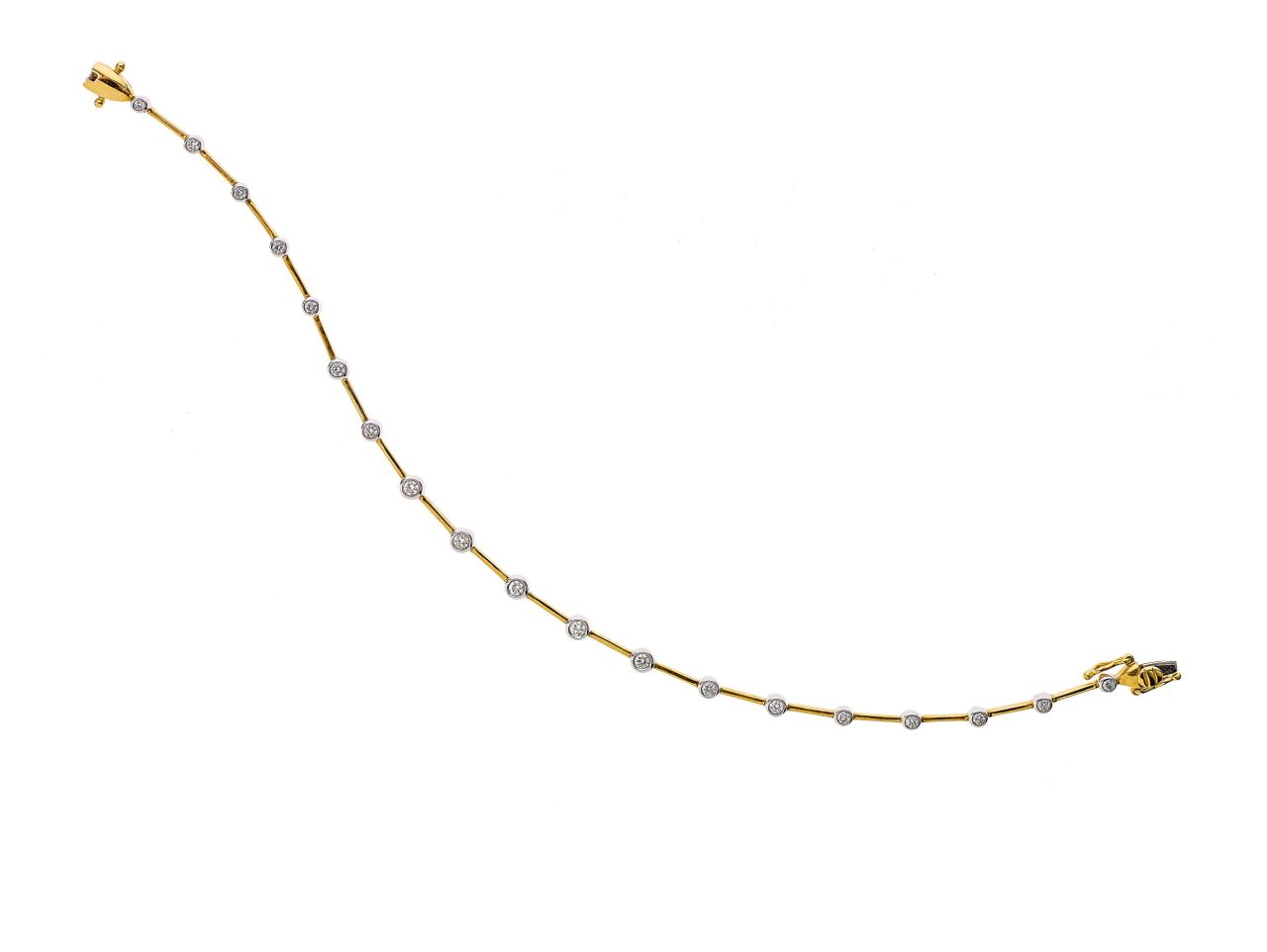 18ct Yellow Gold Diamond Set Bracelet : 0257771