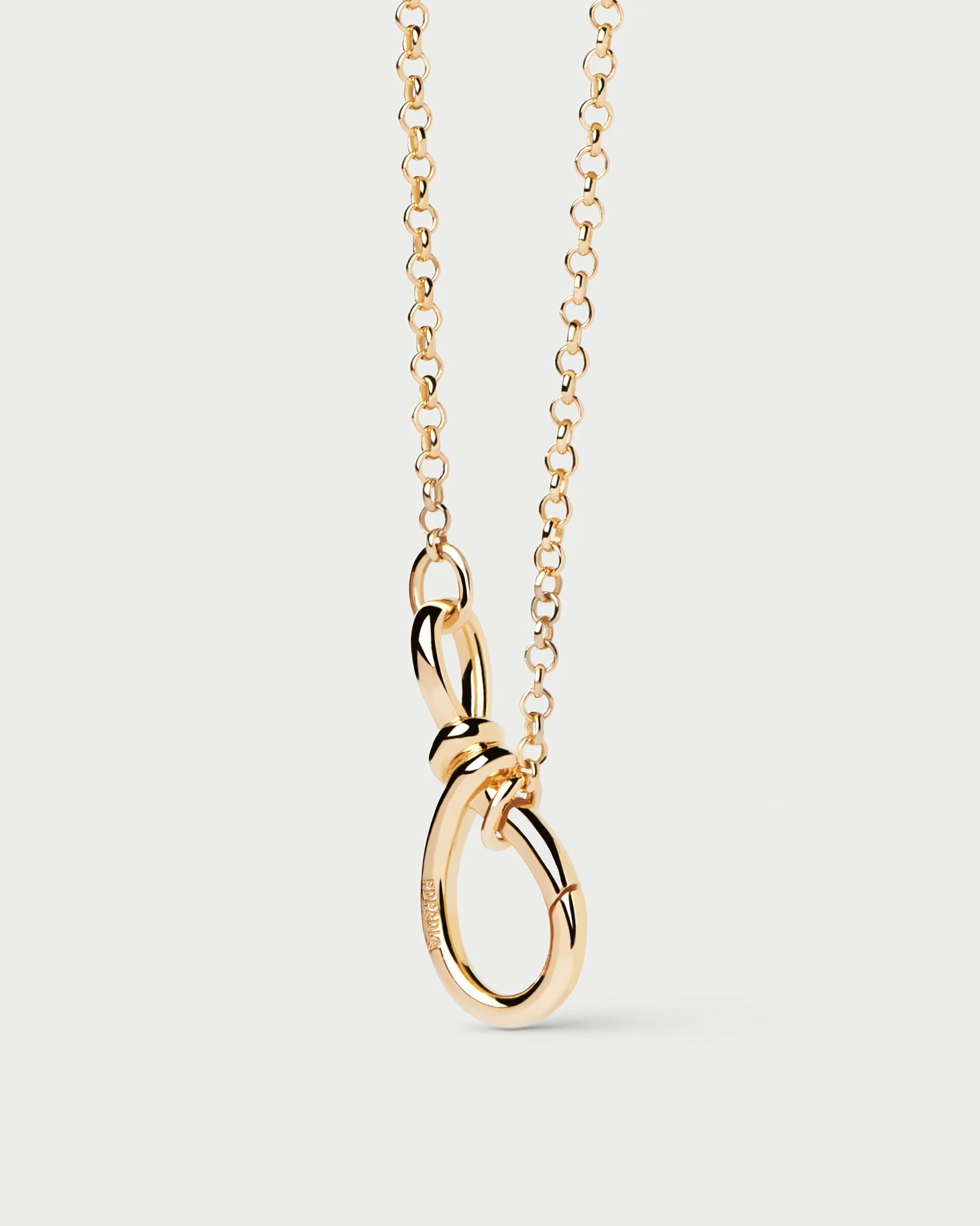 PDPaola Stacker Clasp Chain Necklace, Gold Plated