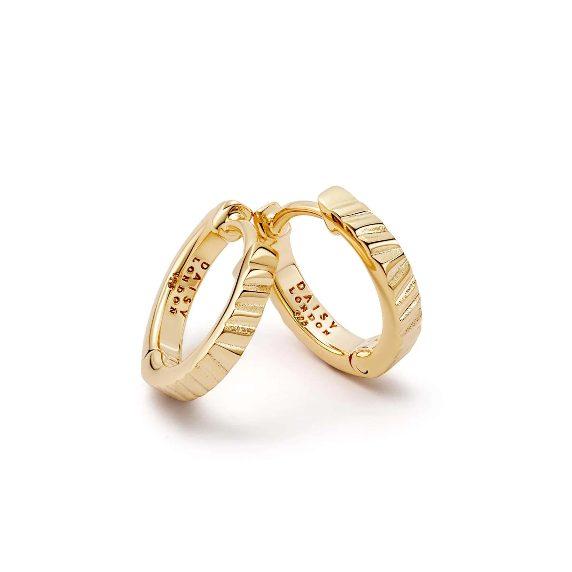 Daisy Estée Lalonde Sunburst Huggie Earrings, Gold Plated