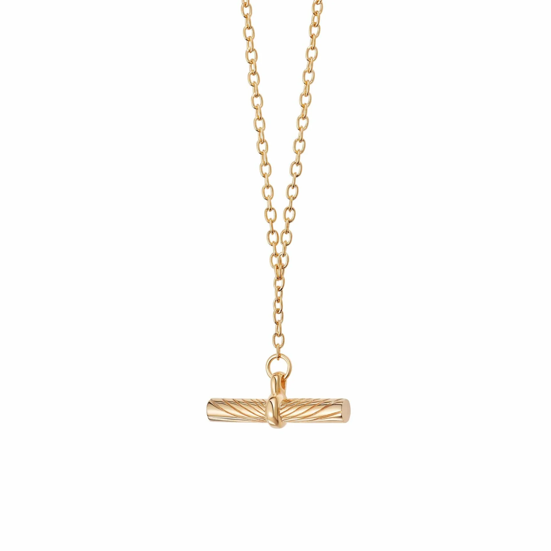 Daisy Estée Lalonde T Bar Necklace, Gold Plated