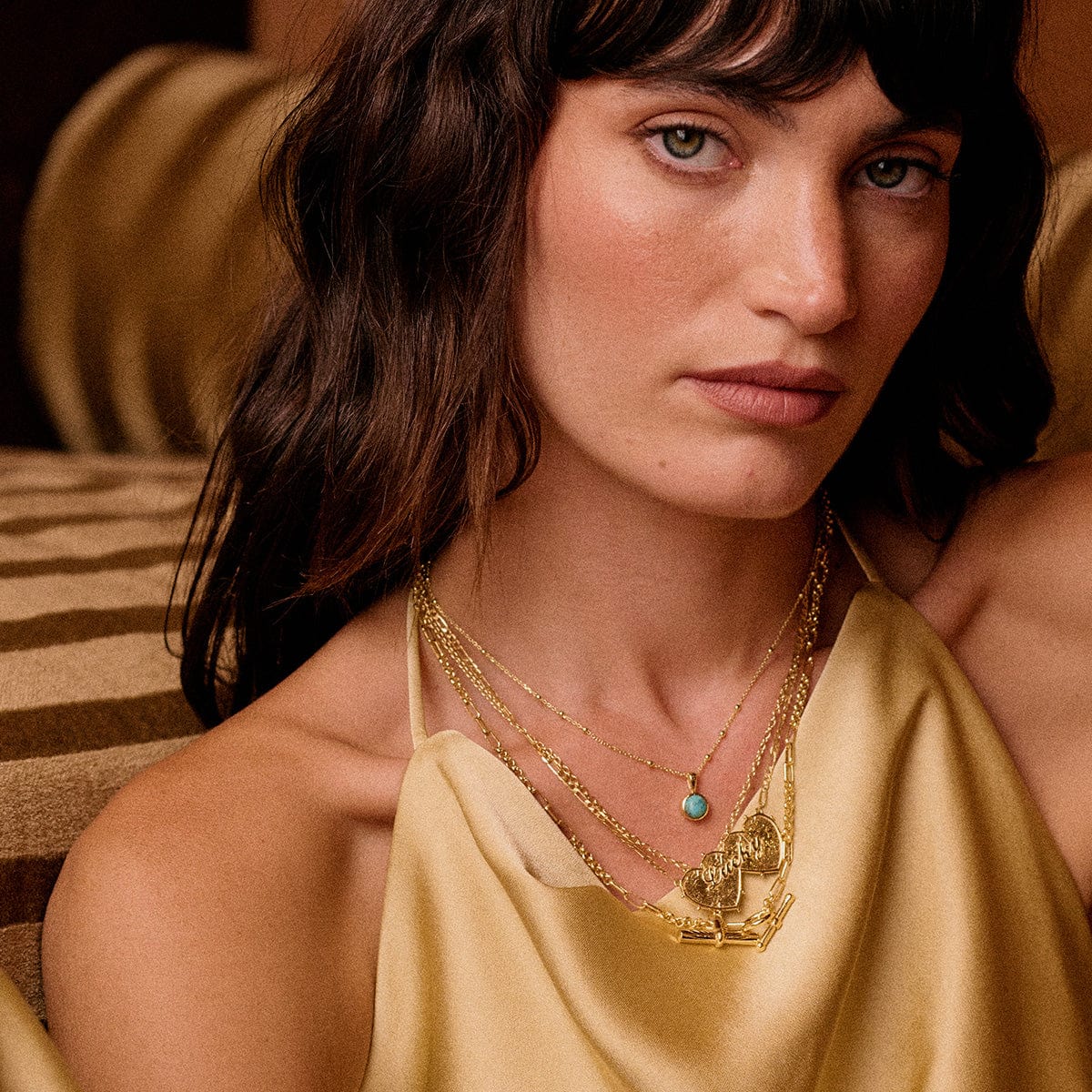 Daisy London Healing Stone Necklace, 18ct Gold Plate