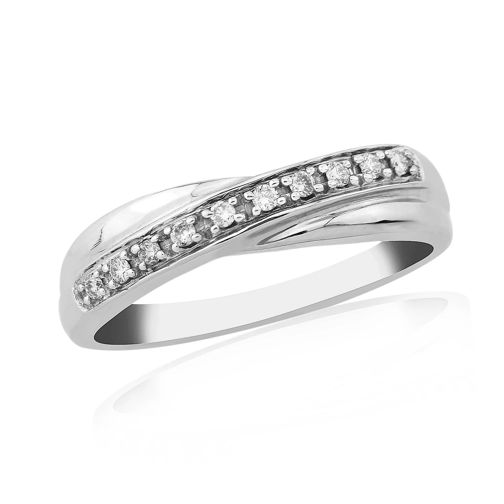 9ct White Gold 0.09ct Diamond Ring