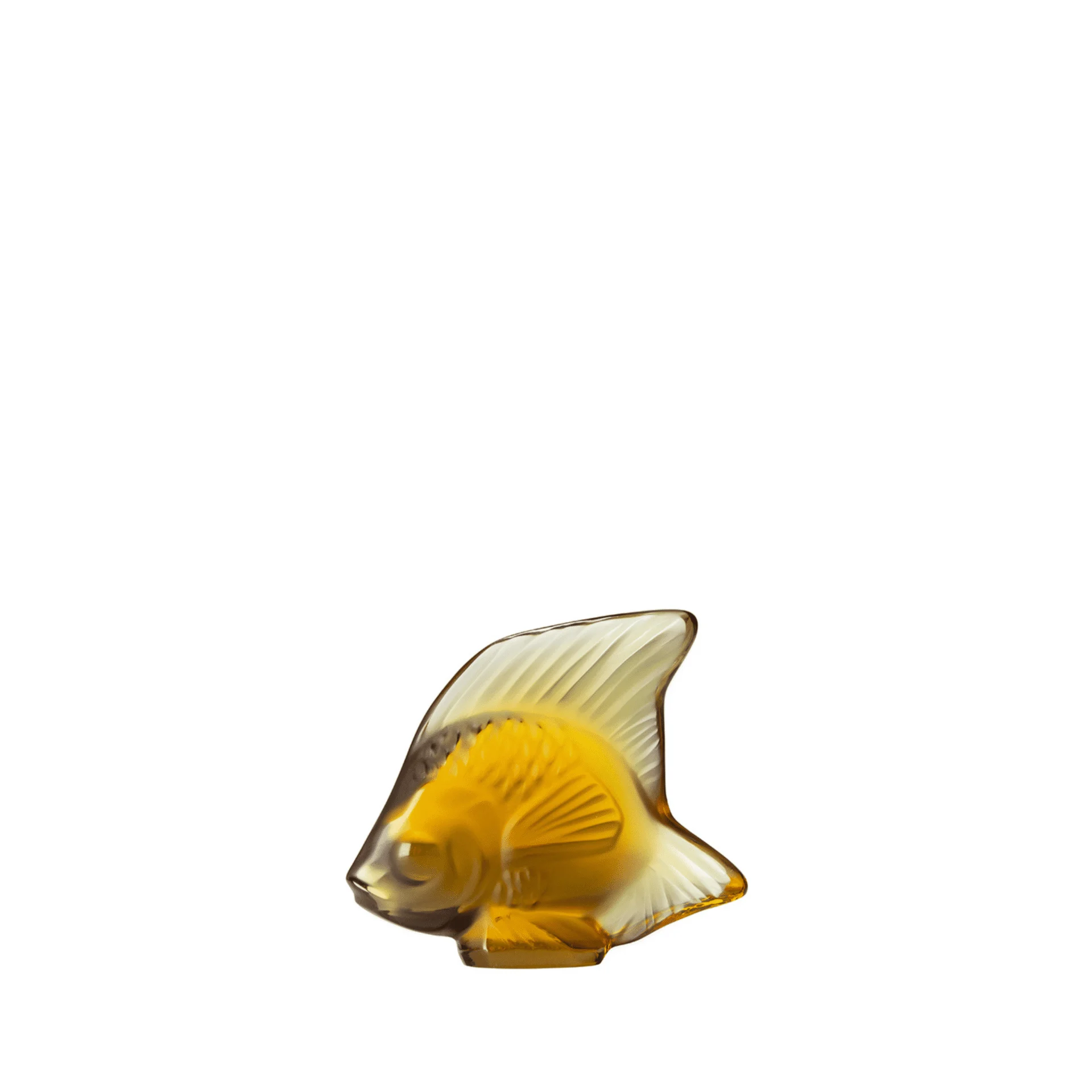 Lalique Fish Sculpture, Canyon (Marrakech Yellow)