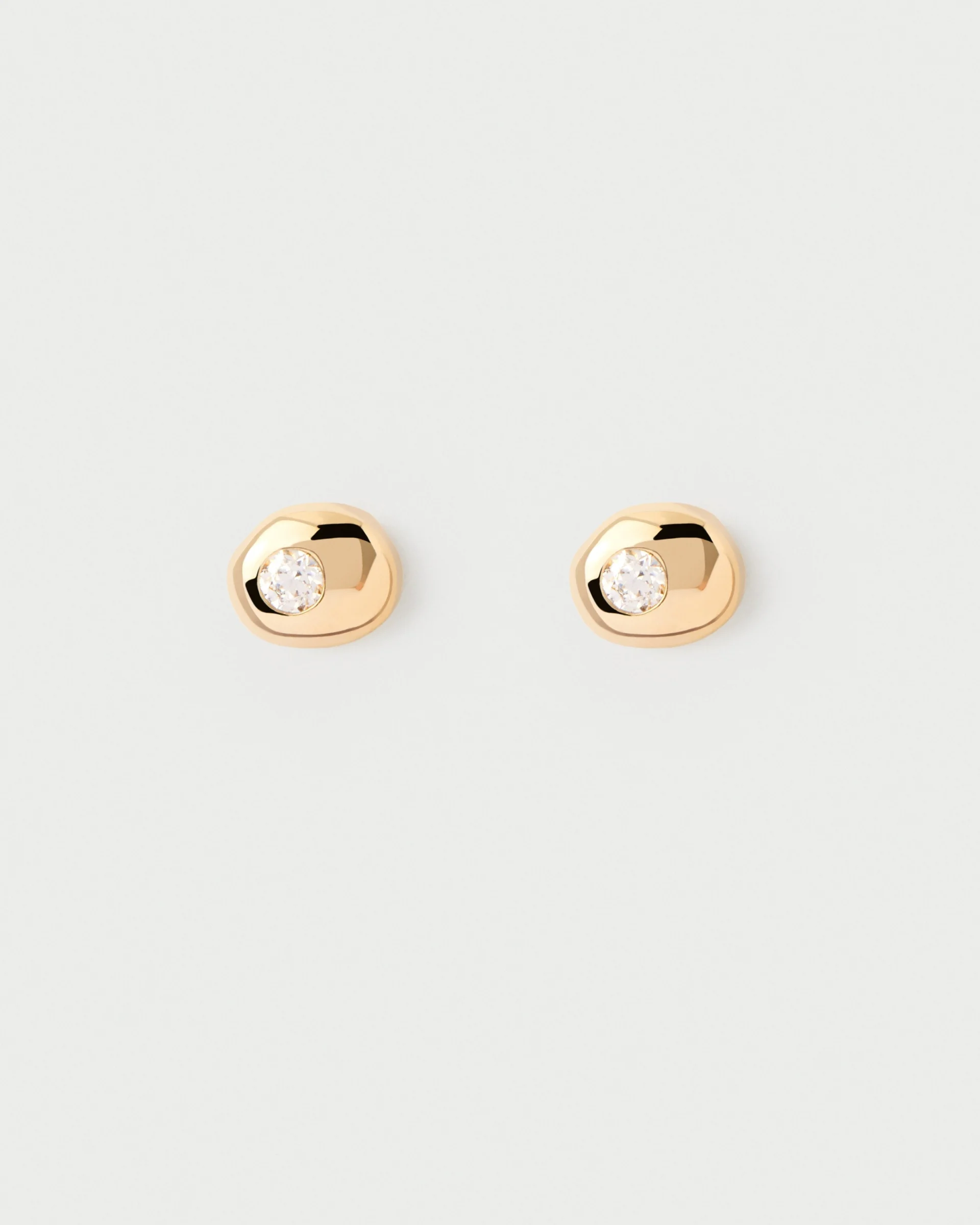 PDPaola Sand Single Stud Earring, Gold Plated