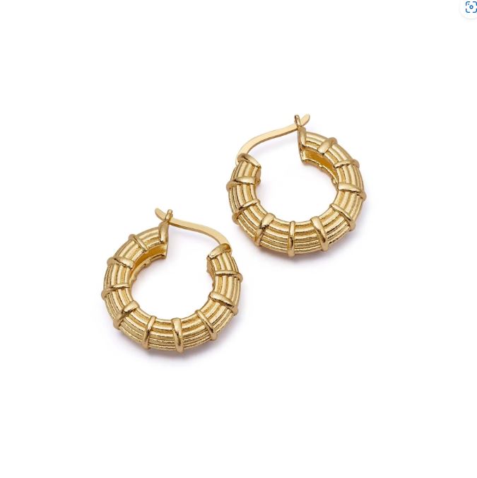 Daisy Apollo Midi Hoops, Gold Plated
